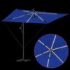vidaXL Parasol Azurblauw 294 x 200 x 270 cm Polyester en Aluminium