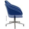 vidaXL Eetkamerstoelen draaibaar 4 st stof blauw