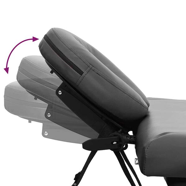 vidaXL Massagetafel met 4 zones 186x68 cm aluminium frame antraciet