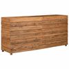 vidaXL Plantenbak verhoogd 150x40x72 cm gerecycled teakhout en staal