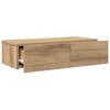 vidaXL Wandschap met lades 60x26,5x15 cm bewerkt hout artisanaal eiken
