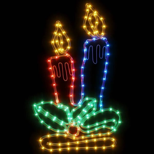 vidaXL Kerstfiguur kaarsen met 144 LED's 70x42 cm