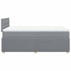 vidaXL Boxspring met matras stof lichtgrijs 120x200 cm