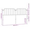 vidaXL Vervangend hoofdbord 193 cm metaal zwart