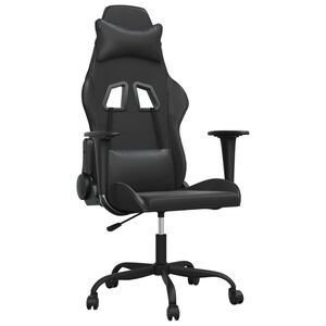 vidaXL Gamestoel kunstleer zwart
