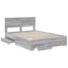 vidaXL Bedframe met hoofdeinde Grijs Sonoma 140 x 190 cm Bewerkt hout