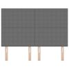vidaXL Hoofdbord met hoofdeinde Lichtgrijs 144 cm Nep Leer