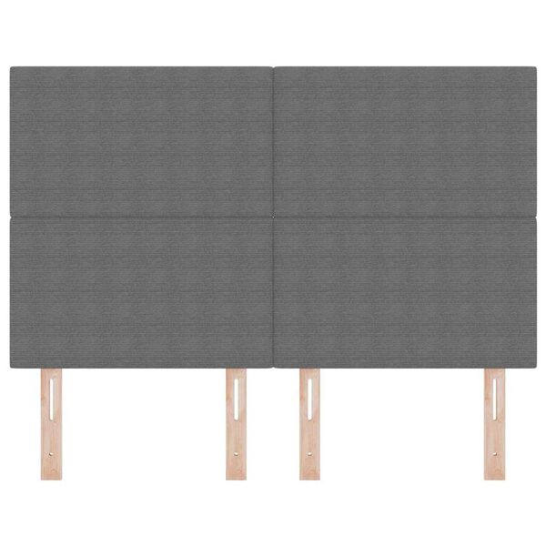 vidaXL Hoofdbord met hoofdeinde Lichtgrijs 144 cm Nep Leer