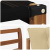 vidaXL Buiten bankenset met kussen 6 pcs Natuurlijk en Beige