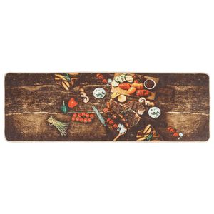 vidaXL Keukenmat wasbaar anti-slip 60x180 cm meerkleurig