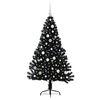 vidaXL Kunstmatig Voorverlicht Kerstboom met 150 LED Zwart 150 cm PVC