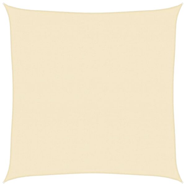 vidaXL Zonnezeil 160 g/m&sup2; 6x6 m HDPE cr&egrave;mekleurig