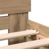 vidaXL Bedframe Artisan Eiken 203 x 185 x 70 cm Bewerkt hout