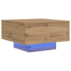 vidaXL Salontafel Artisan Eiken 55 x 55 x 31 cm Bewerkt hout