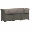 vidaXL 3-zits tuinbank met kussens in rattanlook PP Lichtgrijs
