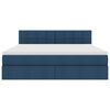 vidaXL Opbergbed met LED met matras met LED Blauw 180 x 200 cm Stof