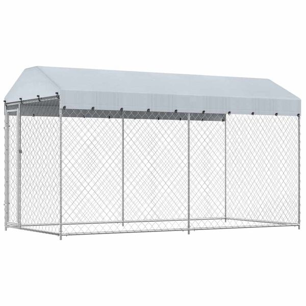 vidaXL Hondenkennel voor buiten met dak 382x192x225 m