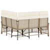 vidaXL Tuin ligbankset Beige en Cr&egrave;me Wit 164 x 164 x 112 cm