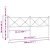 vidaXL Vervangend hoofdbord 200 cm metaal zwart