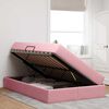 vidaXL Opbergbed met matras met matras Roze 120 x 200 cm Fluweel