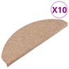 vidaXL Trapmatten zelfklevend 10 st 65x22,5x3,5 cm beige