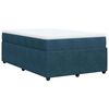vidaXL Boxspring met matras fluweel donkerblauw 120x200 cm