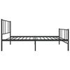 vidaXL Bedframe met hoofd- en voeteneinde metaal zwart 100x190 cm