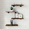 vidaXL Wandschappen 4 st 40x20x1,5 cm bewerkt hout gerookt eikenkleur