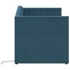 vidaXL Slaapbank met matras en USB fluweel blauw 90x200 cm
