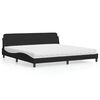 vidaXL Bed met matras "Dover" stof zwart 200x200 cm