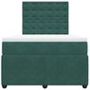 vidaXL Boxspring met matras fluweel donkergroen 120x190 cm