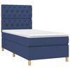 vidaXL Boxspring met matras en LED stof blauw 80x200 cm