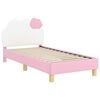 vidaXL Bedframe voor kinderen met hoofdbord Roze 80 x 160 cm PU