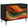 vidaXL Tv-meubel BONN 69 x 33 x 50,5 cm Zwart eiken Bewerkt hout