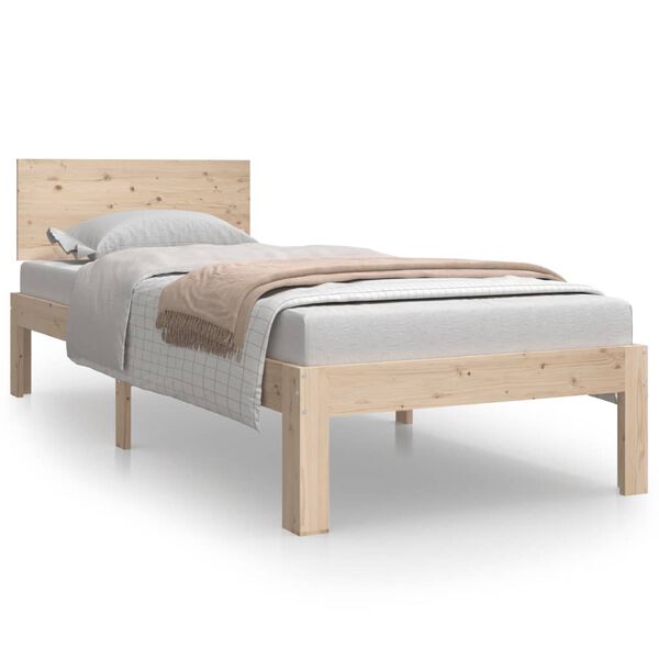 vidaXL Bedframe massief hout 75x190 cm