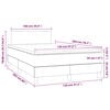 vidaXL Boxspring met matras stof lichtgrijs 120x200 cm