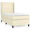 vidaXL Boxspring met matras kunstleer cr&egrave;mekleurig 80x200 cm