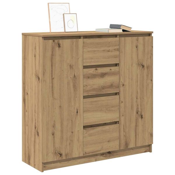 vidaXL Dressoir met lades 100,5x35x98,5 cm spaanplaat artisanaal