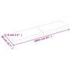 vidaXL Tafelblad natuurlijke rand 160x40x(2-6)cm eikenhout donkerbruin