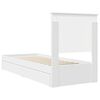 vidaXL Opslag bed met hoofdeinde met lade Wit 75 x 190 cm Bewerkt hout