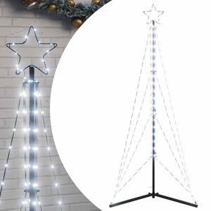 vidaXL LED-kerstboom 363 LEDs koud wit 182 cm