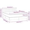 vidaXL Boxspring met matras en LED fluweel donkergroen 140x200 cm