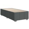 vidaXL Bedframe zonder matras 100x200 cm stof donkergrijs