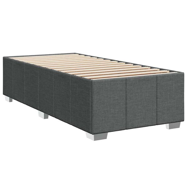 vidaXL Bedframe zonder matras 100x200 cm stof donkergrijs