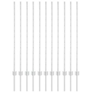 vidaXL ingegraven hekpalen 11 st zilver 160 cm Gepoedercoat staal