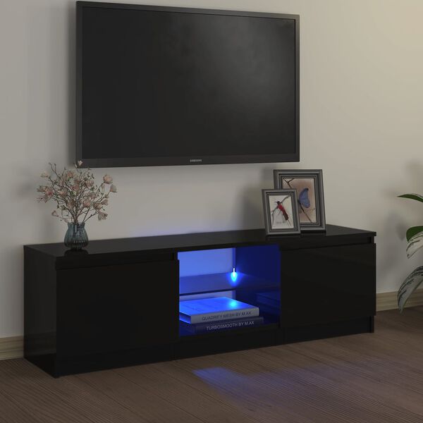 vidaXL Tv-meubel met LED-verlichting 120x30x36 cm zwart