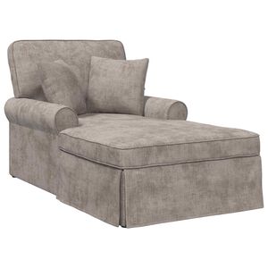vidaXL Chaise Lounge met Rok met kussen Zand 157 x 91 x 91 cm ARES