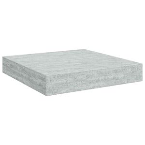 vidaXL Wandschap zwevend 23x23,5x3,8 cm MDF betongrijs
