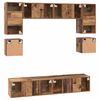 vidaXL Tv-meubelset Wandgemonteerd 8 pcs Oud Hout Bewerkt hout