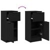 vidaXL Dressoir 2 pcs Zwart Eiken 30 x 30 x 70 cm Bewerkt hout
